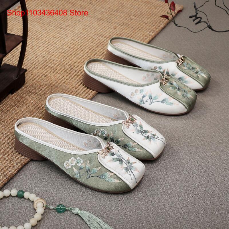 New Ethnic Fashion - Новые вышитые домашние тапочки для женщин,