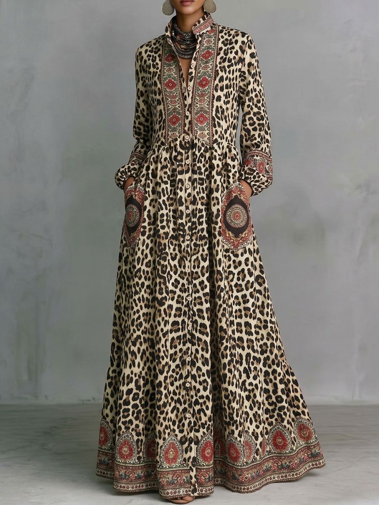 Ethnic Fashion Wear - UOOZEE 2026 Винтажное этническое платье макси