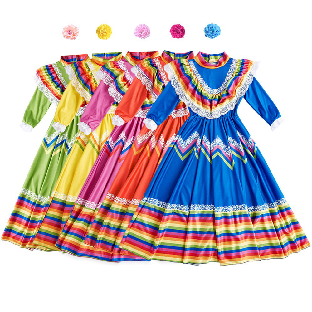Ethnic Outfit - Хэллоуинский мексиканский костюм с большой юбкой