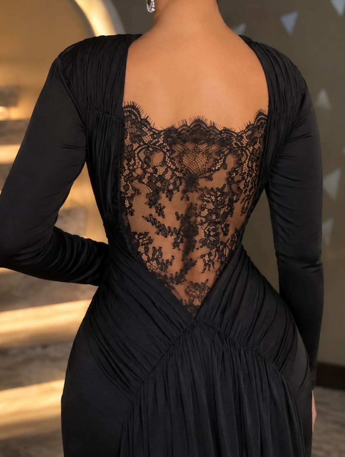Abaya Modest Wear - Зеленое вечернее платье-абайя с открытыми спиной