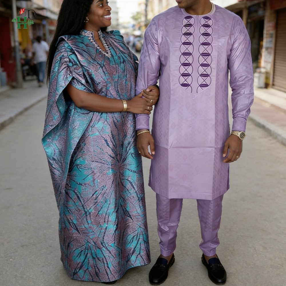 Африканские платья H&D для пар – обзор и цена Boubou Men Africa