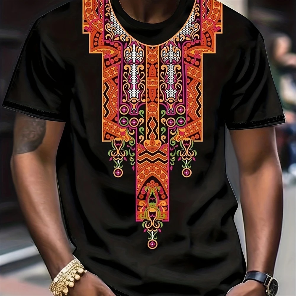 Мужская футболка с этническим  – обзор и цена Y2K Ethnic Fashion