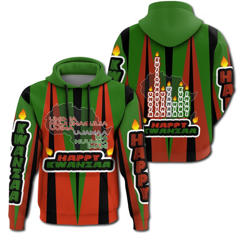 African Kwanzaa Hoodies 3D Pri – обзор и цена Y2K Ethnic Fashion